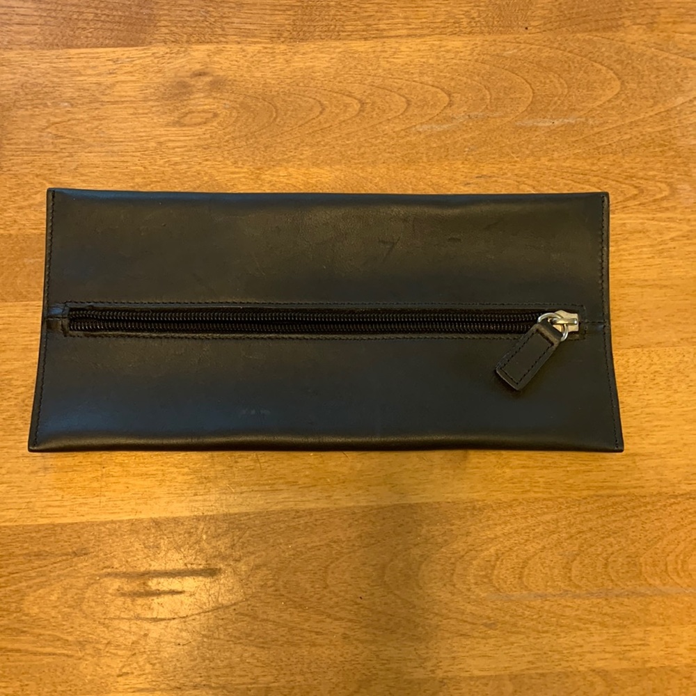 Vintage Black Leather Coach bill holder